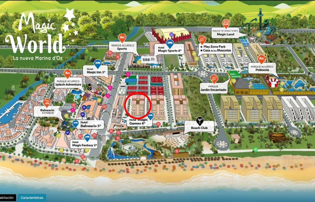 Apartamento Primera Linea - Magic World Marina D'Or 오로페사델마르 외부 사진